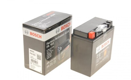 Аккумуляторная батарея 9Ah/100A (135x75x139/+L/B0) (AGM) Factory Activated AGM BOSCH 0 986 FA1 030