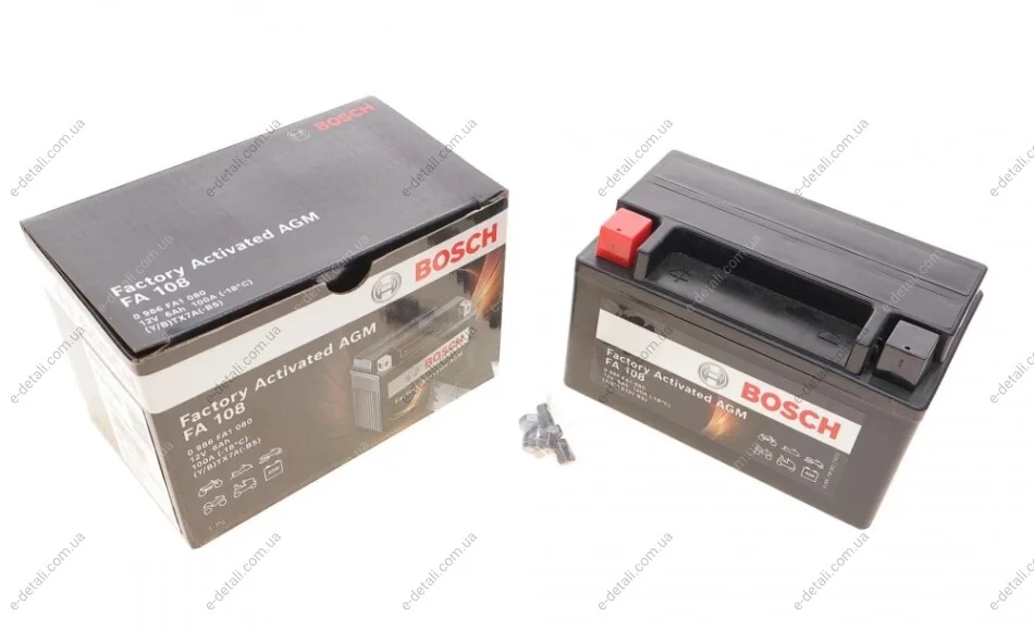 Аккумуляторная батарея 6Ah/100A (150x87x93/+L/B0) (AGM) Factory Activated AGM BOSCH 0 986 FA1 080 (фото 1)