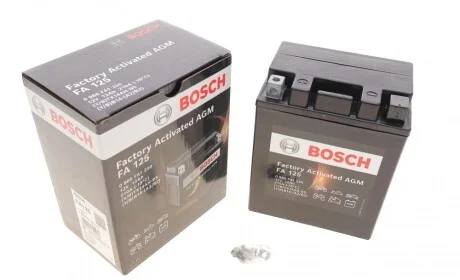 Аккумуляторная батарея 12Ah/210A (133x164x90/+L/B0) (AGM) Factory Activated AGM BOSCH 0 986 FA1 250