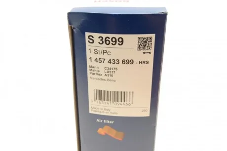 Фильтр воздушный MB E-class (W210) 95-02 BOSCH 1 457 433 699