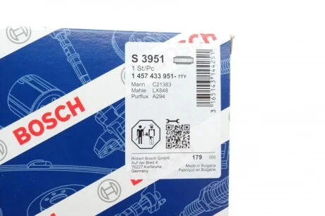Фильтр воздушный Honda Civic 1.5-1.6 91-01 BOSCH 1 457 433 951