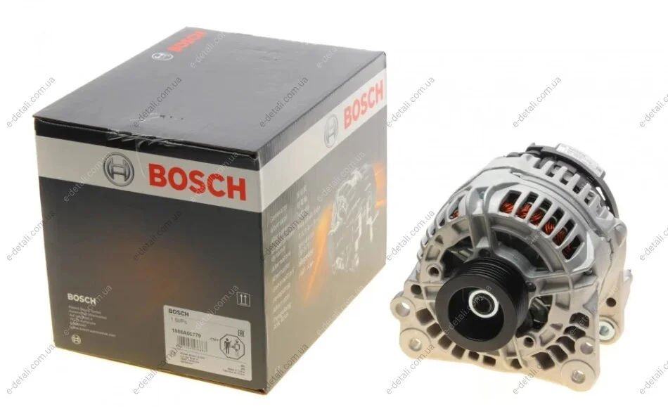 Генератор Audi A2/A3/Skoda Fabia/Octavia/VW Caddy/Golf 1.9TDI /MB Vito 1,4-3,2 96- (14V/90A) BOSCH 1986A00779 (фото 1)