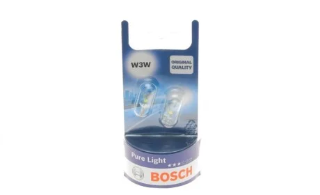 Автолампа W3W 12V 3W W2.1x9.5d Pure Light (без цоколя) (blister/2шт.) BOSCH 1987301028