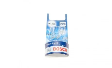 Автолампа W16W 12V 16W W2.1x9.5d (без цоколя) (К-кт 2 шт.) (BL) BOSCH 1 987 301 049