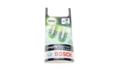 Автолампа W5W 12V 5W W2.1x9.5d Longlife Daytime (BL) (без цоколя) BOSCH 1 987 301 052