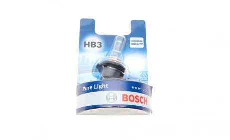 Автолампа (12V 60W HB3 PURE LIGHT блістер) BOSCH 1 987 301 062