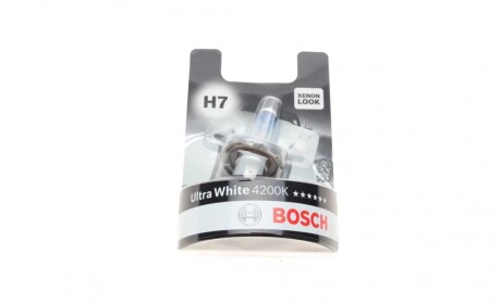 Лампа H7 Ultra White 4200K блистер 1987301153 BOSCH 1987301090