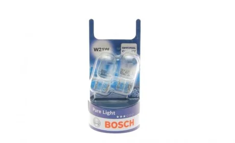 Автолампа W21W 12V 21W W3x16d Pure Light (к-кт 2шт) BOSCH 1 987 301 096