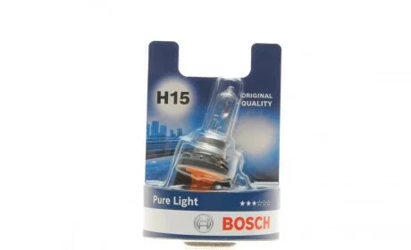 Автолампа H15 12V 55/15W PGJ23T-1 Pure Light BOSCH 1987301099