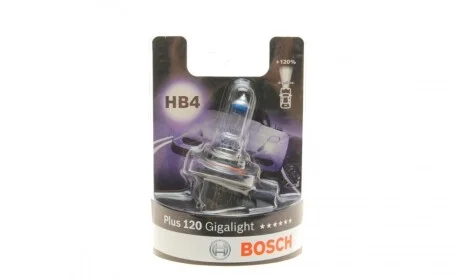 Автолампа HB4 12V 51W P22d Plus 120 Gigalight BOSCH 1 987 301 132