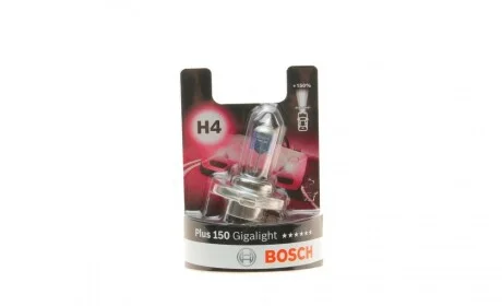 Автолампа H4 12V 60/55W P43t Gigalight +150% 3450K BOSCH 1 987 301 136