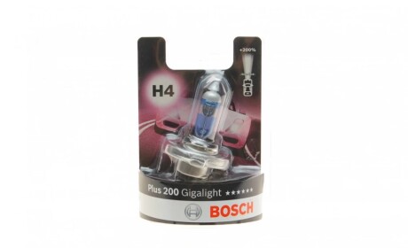 Лампа розжар. Plus 200 Gigalight H4 / *1 BOSCH 1 987 301 144