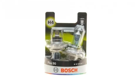 Автолампа H4 12V 60/55W P43t Plus 90% (К-кт 2 шт) BL BOSCH 1 987 301 422