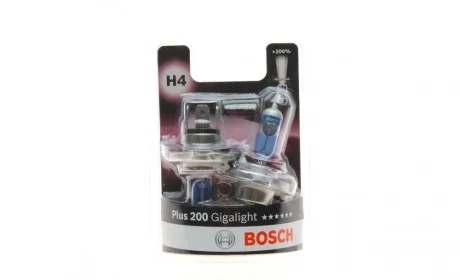 Автолампа H4 12V 60/55W P43t Plus 200 Gigalight (к-кт 2 шт) BL BOSCH 1 987 301 435