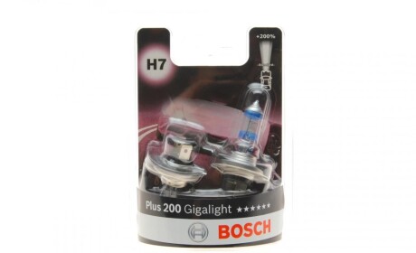 Лампа 12V 55W H7 Plus 200 Gigalight (к-кт 2шт) (вір-во) BOSCH 1987301436