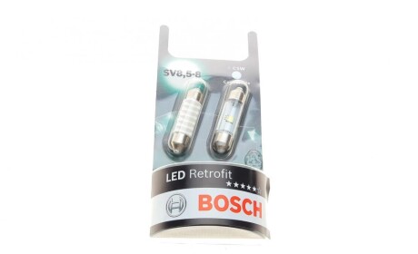 Лампа світлодіодна 12V 1W C5W (к/т 2 шт) BOSCH 1987301501