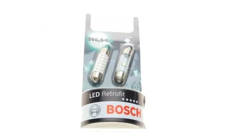 Автолампа C5W 12V 1W S8.5d LED Retrofit BL (пальчик) К-кт 2 шт. BOSCH 1987301501