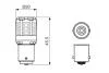 Автолампа светодиодная P21W 12V 1W LED 6000K COOL к/т 2 шт BOSCH 1987301517 (фото 2)