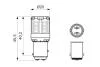 Автолампа светодиодная P21/5W 12V 2,5W LED 4000K WARM к/т 2 шт BOSCH 1987301521 (фото 6)
