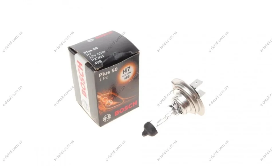 Автолампа H7 12V 55W PX26d Plus 50% BOSCH 1 987 302 079 (фото 1)
