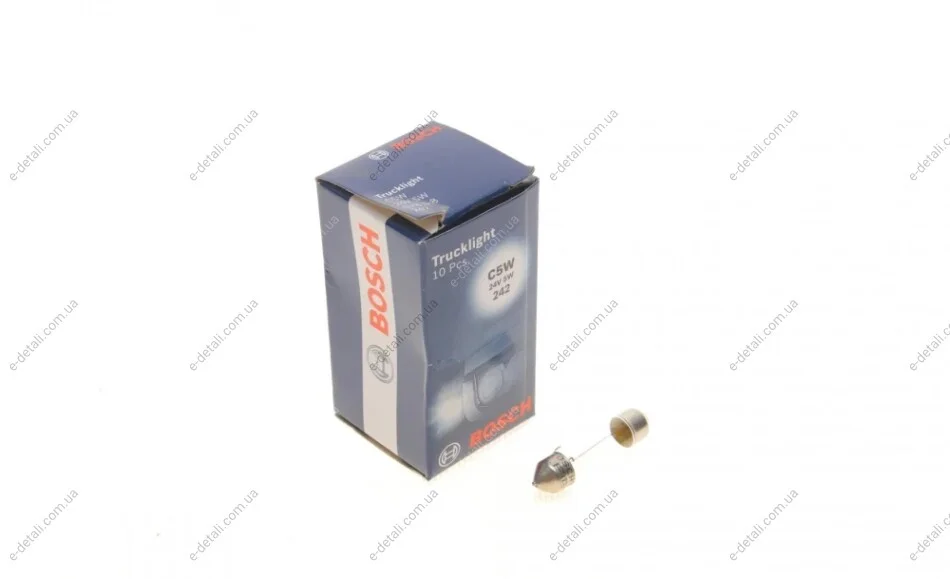 Автолампа C5W 24V 5W SV8.5-8 (пальчик 35mm) BOSCH 1987302507 (фото 1)