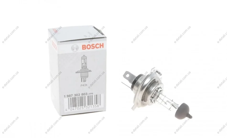 Автолампа H4 12V 60/55W P43t Eco BOSCH 1 987 302 803 (фото 1)