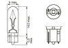 Автолампа W1,2W W2x4,6d 1,2 W BOSCH 1987302824 (фото 9)