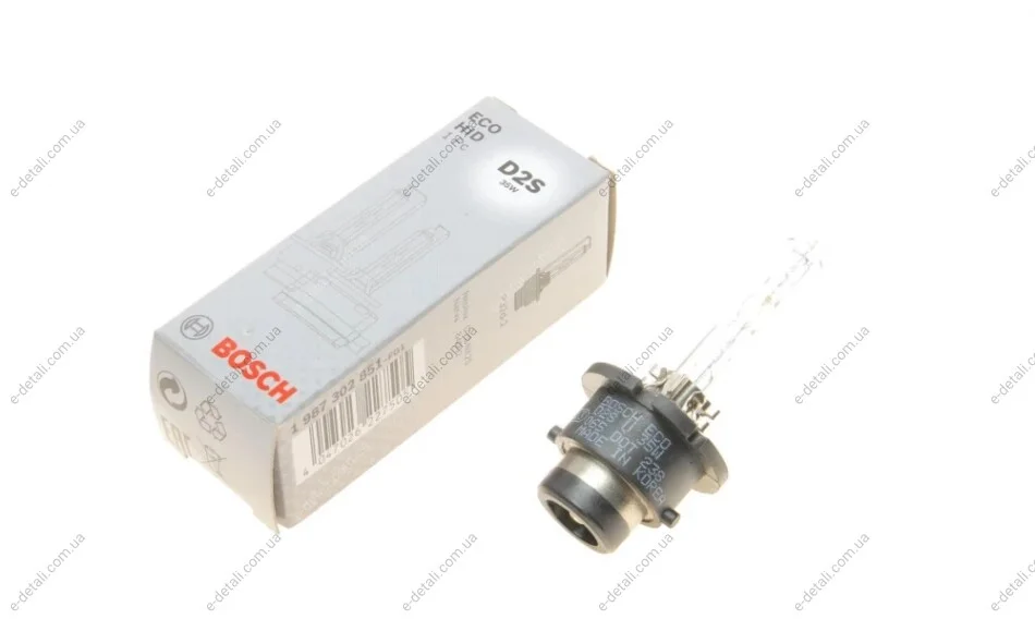 ЛАМПА D2S 35W P32D-2 ECO HID (КАРТОН 1 ШТ) (вир-во) BOSCH 1 987 302 851 (фото 1)