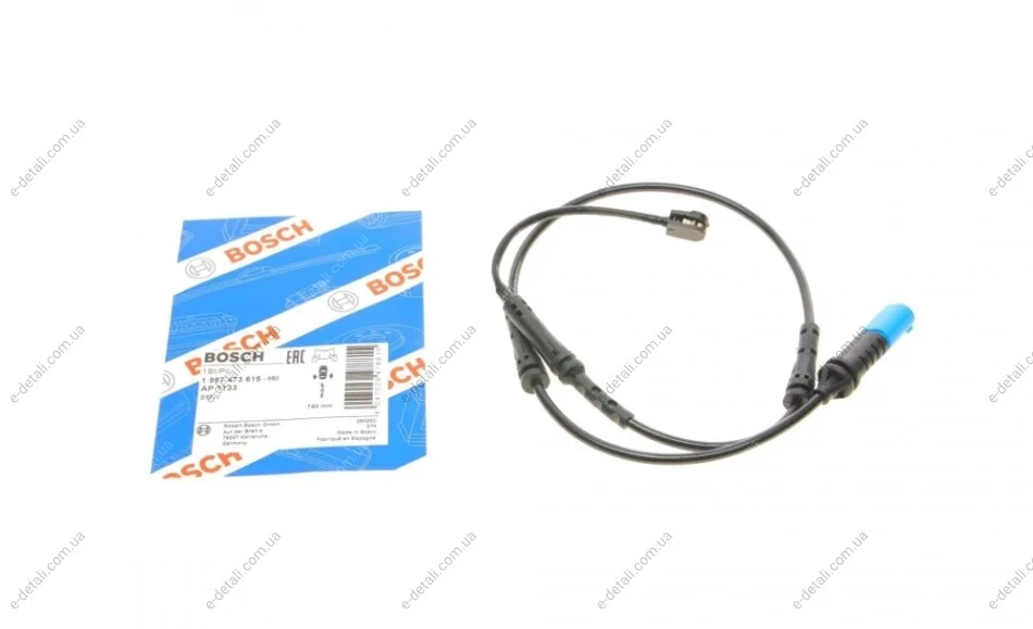 Датчик износа тормозных колодок (задних) BMW X3 (G01) 17- (L=740mm) BOSCH 1 987 473 615 (фото 1)