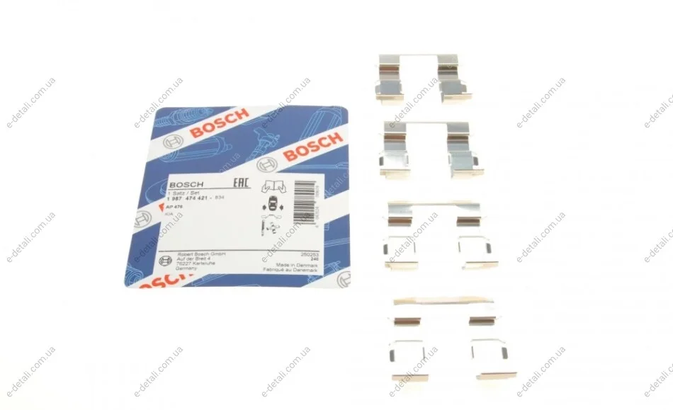 Планка суппорта (заднего) прижимная (к-кт) Kia Sorento 02-11 BOSCH 1 987 474 421 (фото 1)