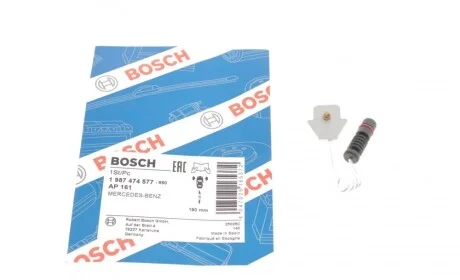 Датчик зносу гальмівних колодок (передніх) MB (W124/W201) 82-98 (L=190mm) BOSCH 1987474577