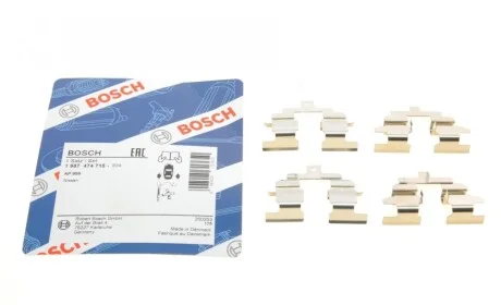Планка супорта (заднього) прижимна (к-кт) Nissan Qashqai 07- (Akeb) BOSCH 1 987 474 715