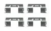 CHEVROLET установчий к-кт. гальм. колод. AVEO 1.2, CRUZE 1.4 13-, FORD TRANSIT CONNECT 1.6 TDCi, OPEL ASTRA J 1.4 09-15 BOSCH 1987474746 (фото 2)