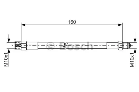 Шланг тормозной (задний) VW T4 96-03/Golf II/Passat 96- (L=160mm) BOSCH 1 987 476 230
