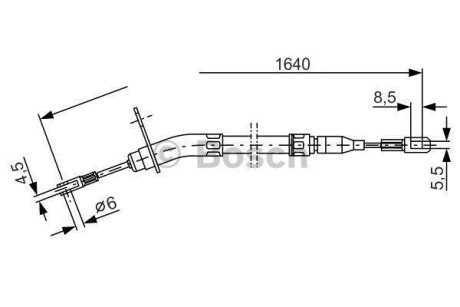 DB трос ручн. гальм. л. W123 BOSCH 1987477011