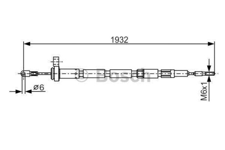 VOLVO трос ручного гальма 240-260 75- BOSCH 1987477346