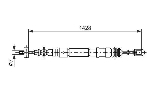 VOLVO трос ручного гальма 480-440 87- BOSCH 1987477353 (фото 1)