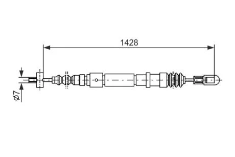 VOLVO трос ручного гальма 480-440 87- BOSCH 1987477353