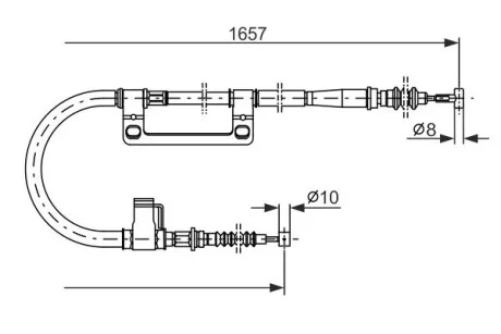 Тормозной трос BOSCH 1987477502
