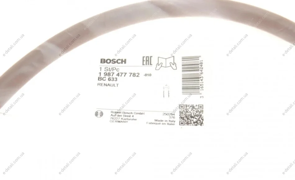 Трос ручника (задний) (R) Renault Clio II 98- (1415mm) BOSCH 1 987 477 782 (фото 1)