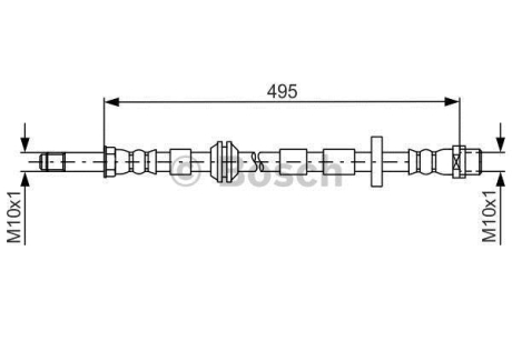 Тормозной шланг AUDI A8/S8 ''F''10>> BOSCH 1987481692 (фото 1)