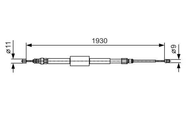 Трос ручного тормоза BOSCH 1 987 482 011 (фото 1)