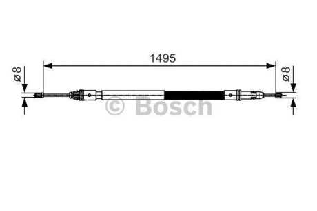 Трос ручного гальма BOSCH 1987482118