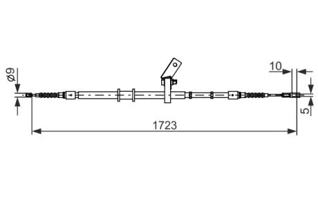 Трос тормозной AUDI 80 L'1.6-2.890-95 BOSCH 1987482268