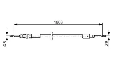 Трос ручного гальма BOSCH 1 987 482 317
