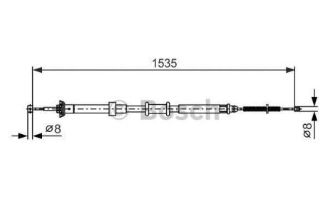 Трос ручного гальма BOSCH 1 987 482 393