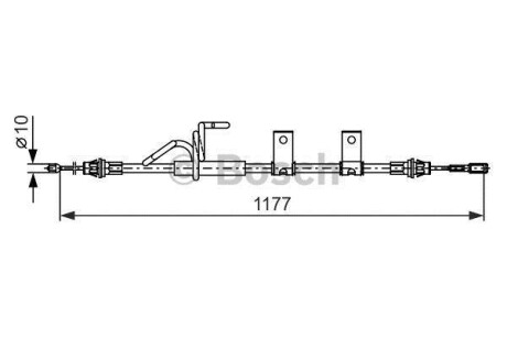 Тормозной трос BOSCH 1987482404