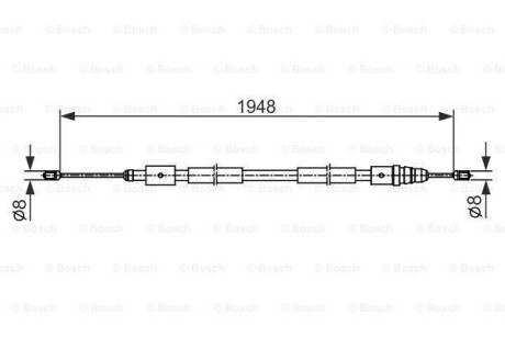 Трос ручного тормоза BOSCH 1 987 482 541 (фото 1)