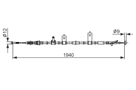 Трос зупиночних гальм BOSCH 1987482852