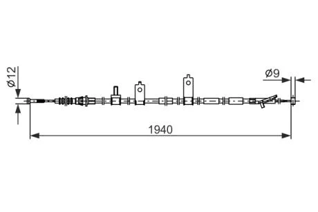 Трос зупиночних гальм BOSCH 1987482853